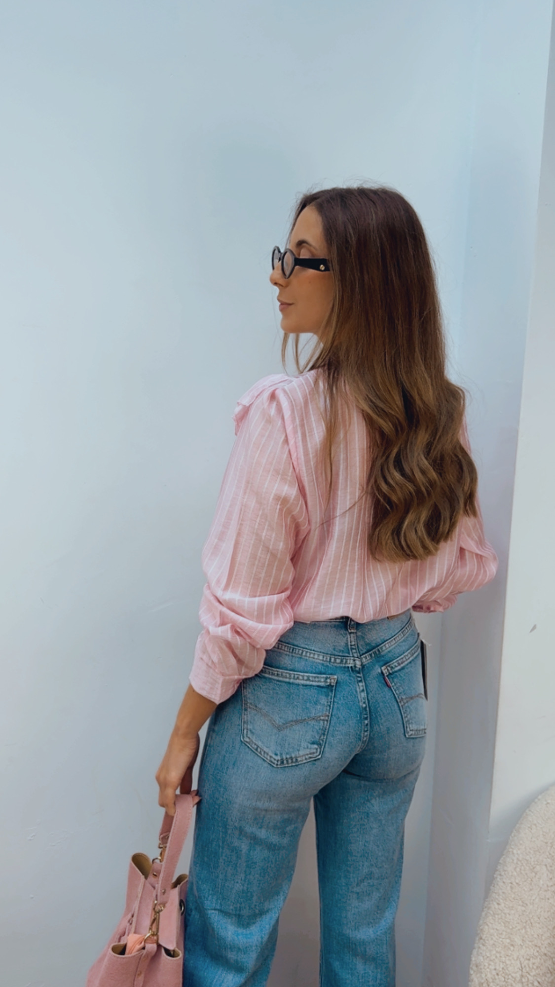 Camisa Doble Volante Rosa