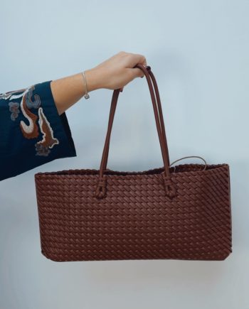 Bolso Trenzado Marrón