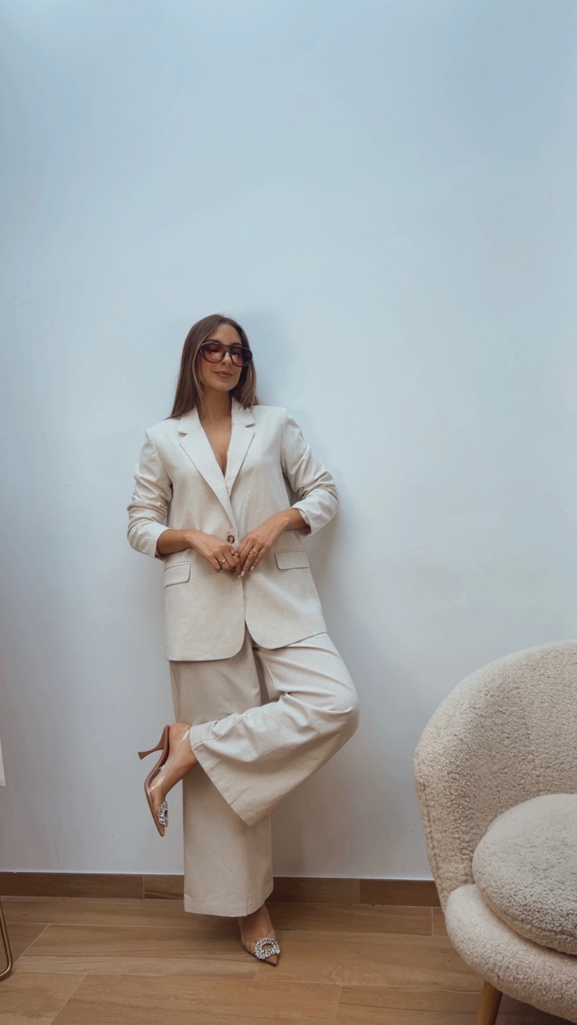 Pantalón Pinza Beige