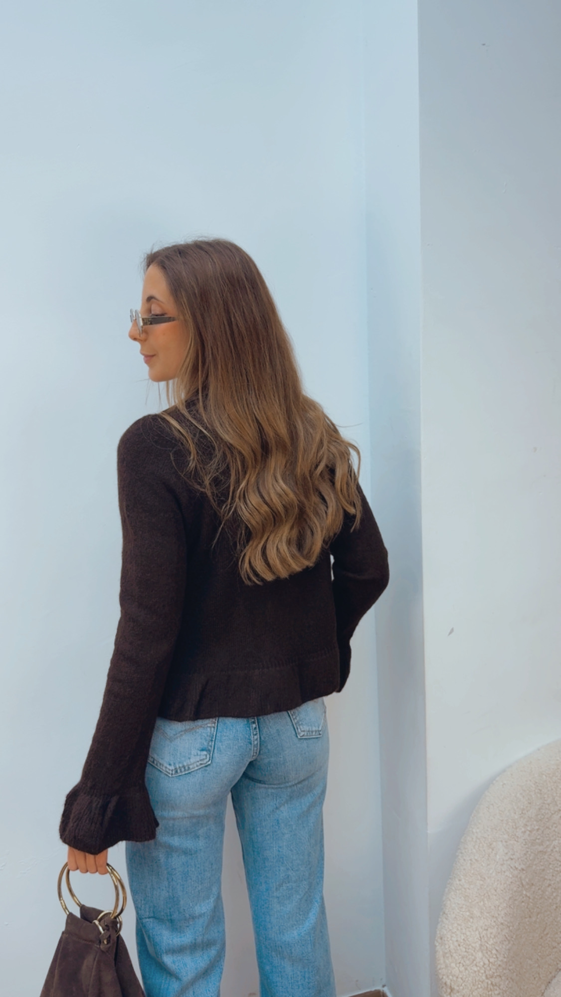 Chaqueta Volantes Chocolate