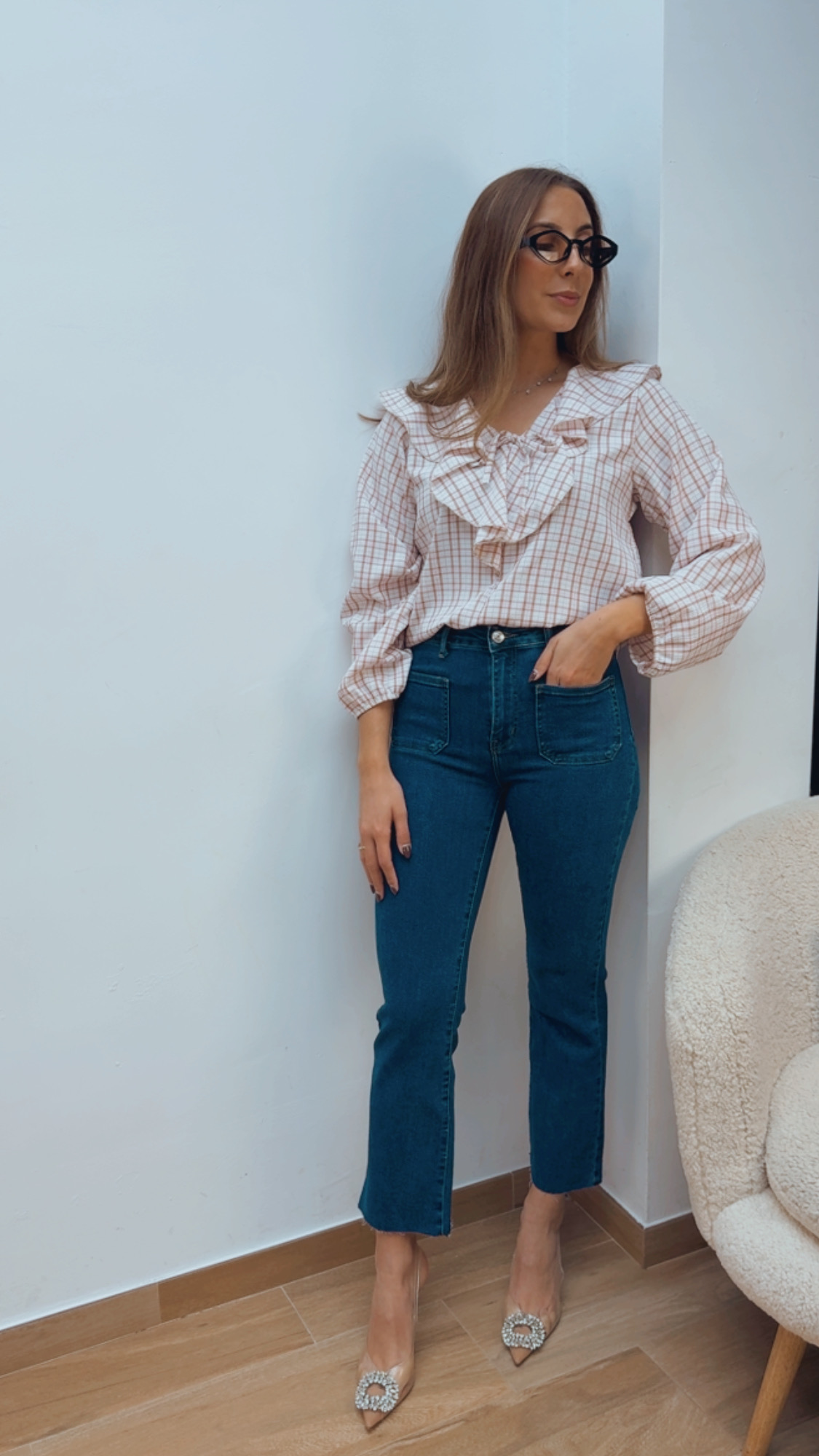 Blusa Matilda Camel & Rosa Pastel