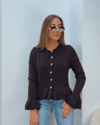 Chaqueta Volantes Chocolate