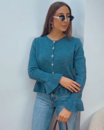 Chaqueta Volantes Azul Jeans