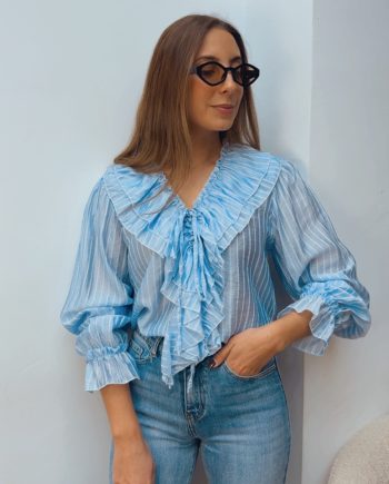 Camisa Azul Cielo Pechera