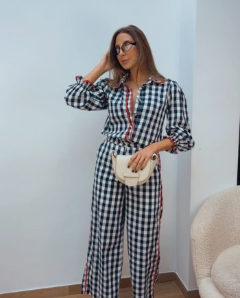 Pantalón Cuadro Vichy Vivo Coral