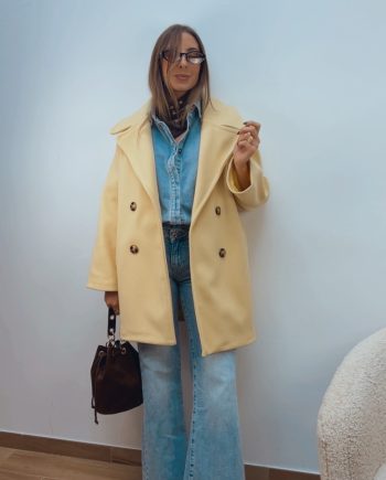 Abrigo Paño Amarillo Pastel