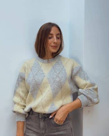 Jersey Rombo Amarillo & Gris