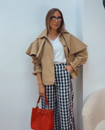 Gabardina Beige Capa Desmontable