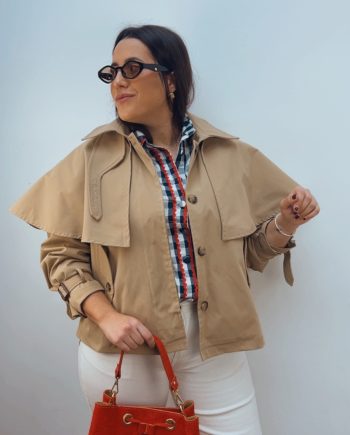 Gabardina Beige Capa Desmontable