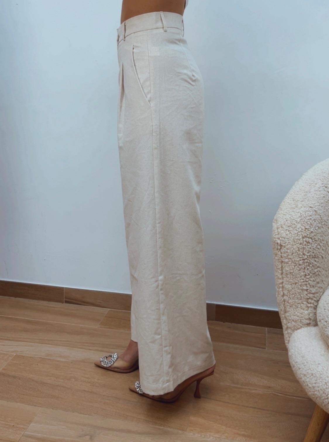 Pantalón Pinza Beige