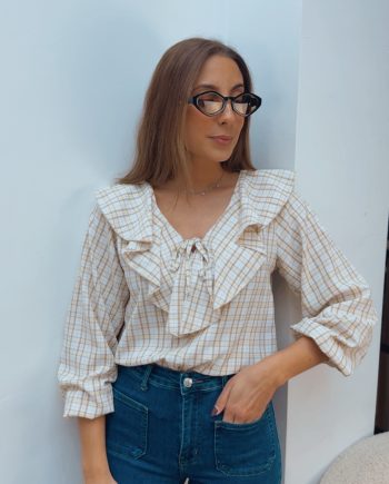 Blusa Matilda Camel & Mantequilla