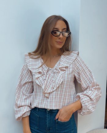 Blusa Matilda Camel & Rosa Pastel