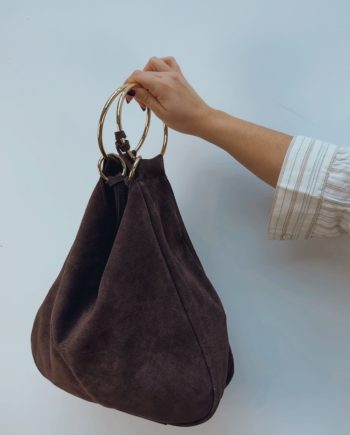 Bolso Saco Piel Marrón Chocolate