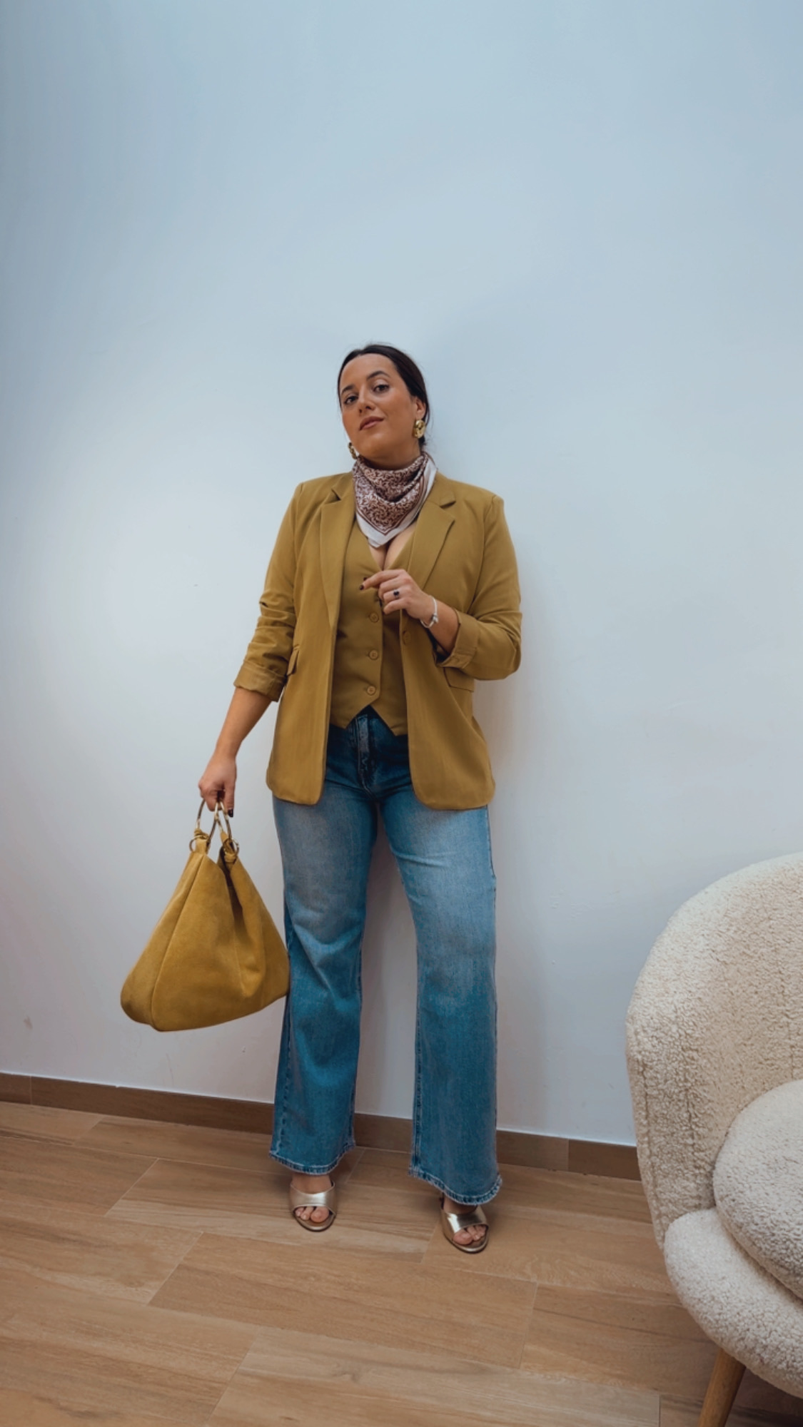 Blazer Entallada Oliva