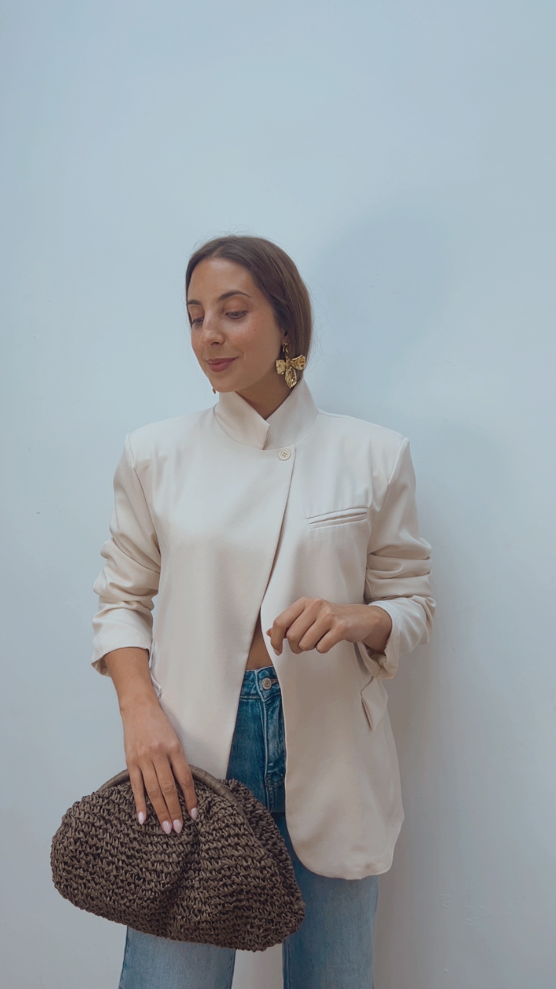 Blazer Cruzada Beige