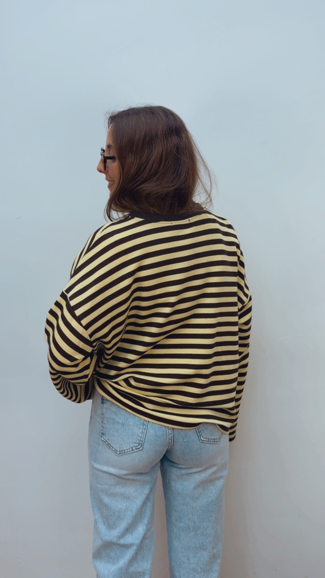 Sudadera Rayas Choco & Amarillo