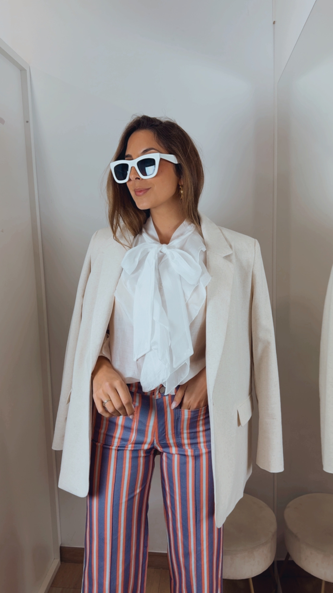 Blusa Lazada Volante Blanca