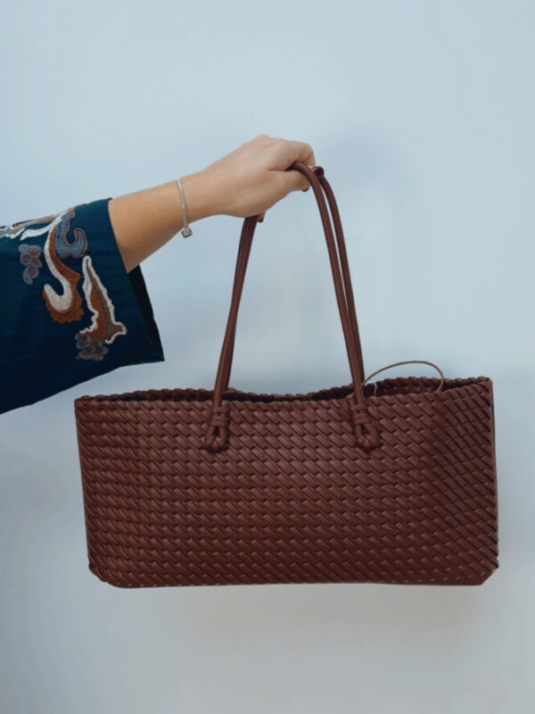Bolso Trenzado Marrón