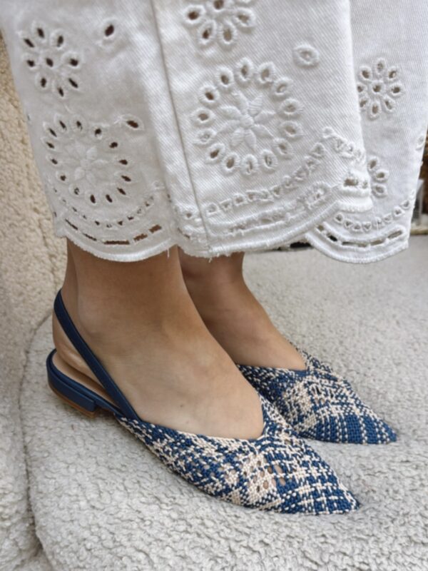 Destalonado Trenzado Azul&Beige