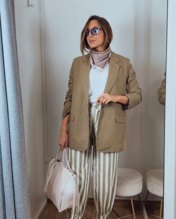 Pantalón Raya Verde & Crudo