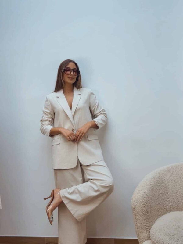 Pantalón Pinza Beige