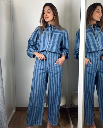 Pantalón Denim Rayas