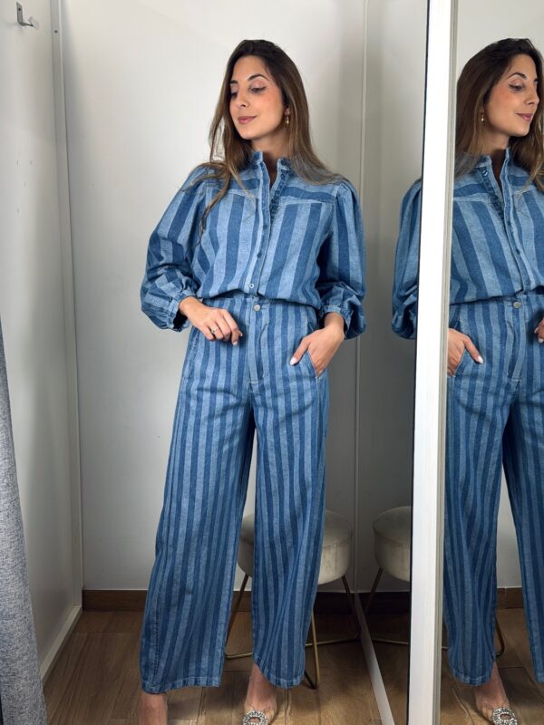 Pantalón Denim Rayas