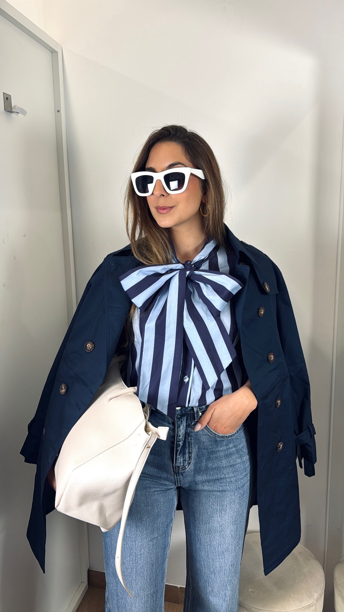 Blusa Lazada Rayas Azul