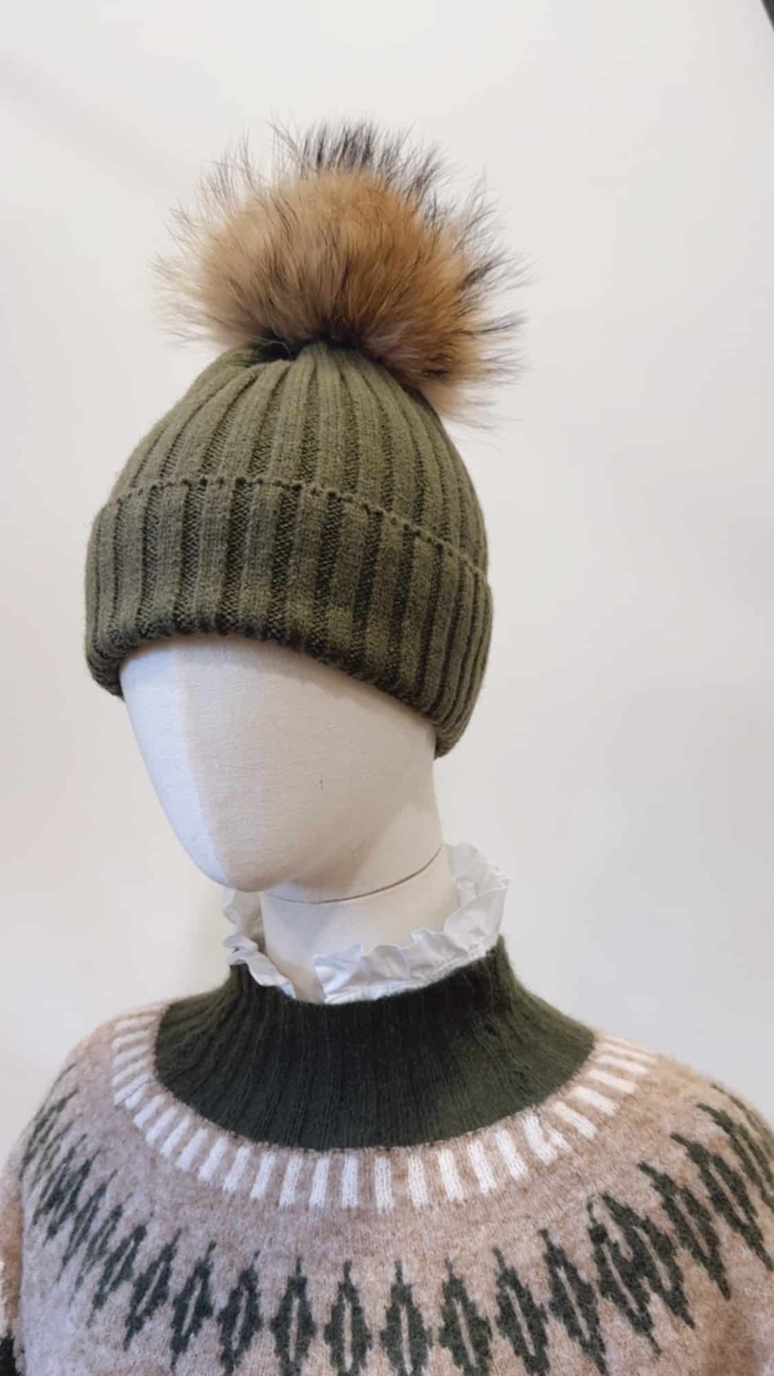Gorro Verde Pelo Natural