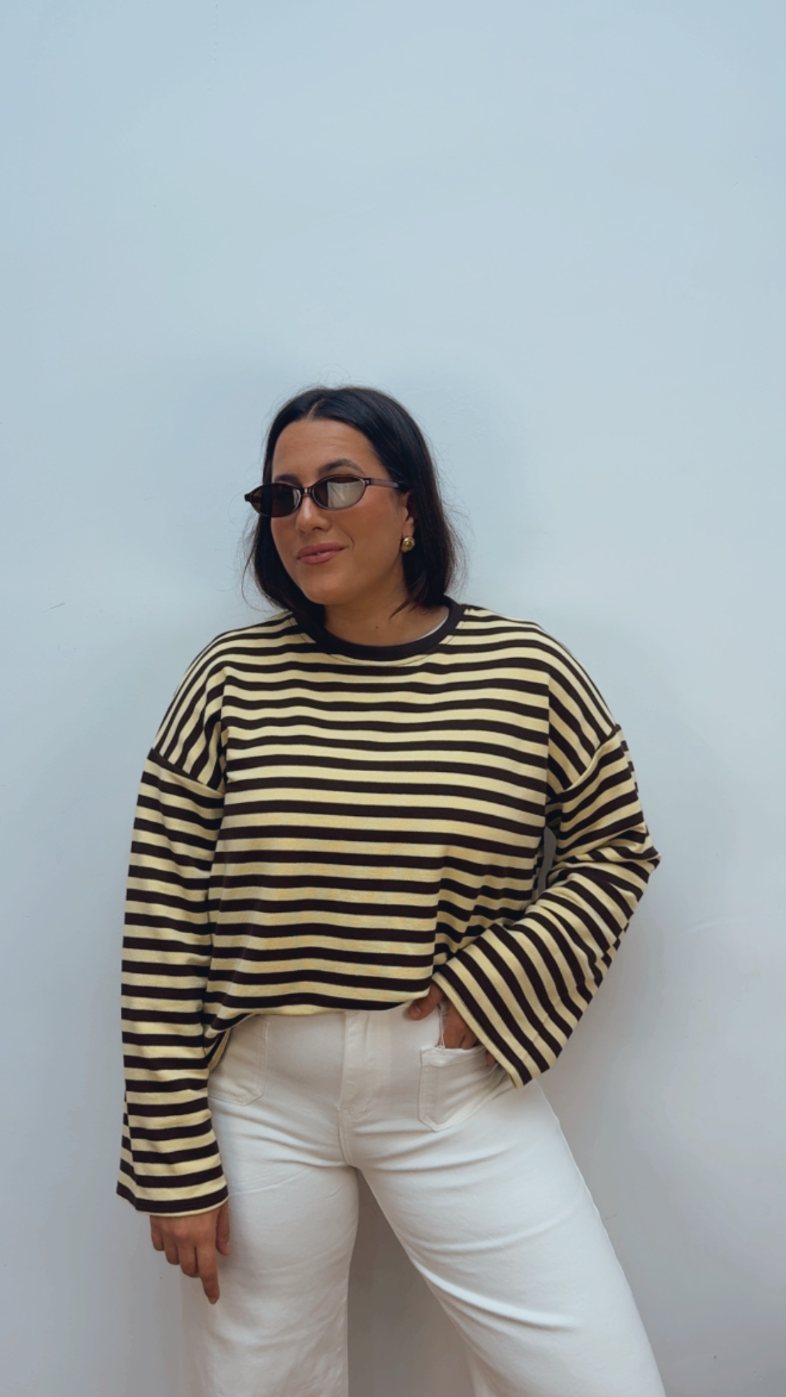 Sudadera Rayas Choco & Amarillo