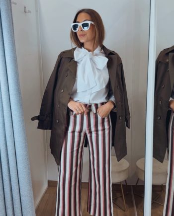 Pantalón Rayas Rosa, Beige & Marrón