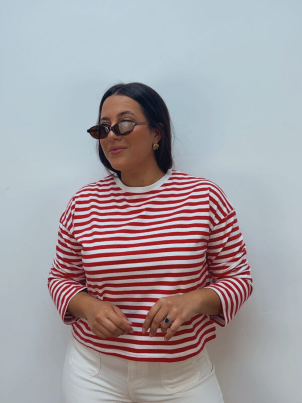 Camiseta Rayas Roja