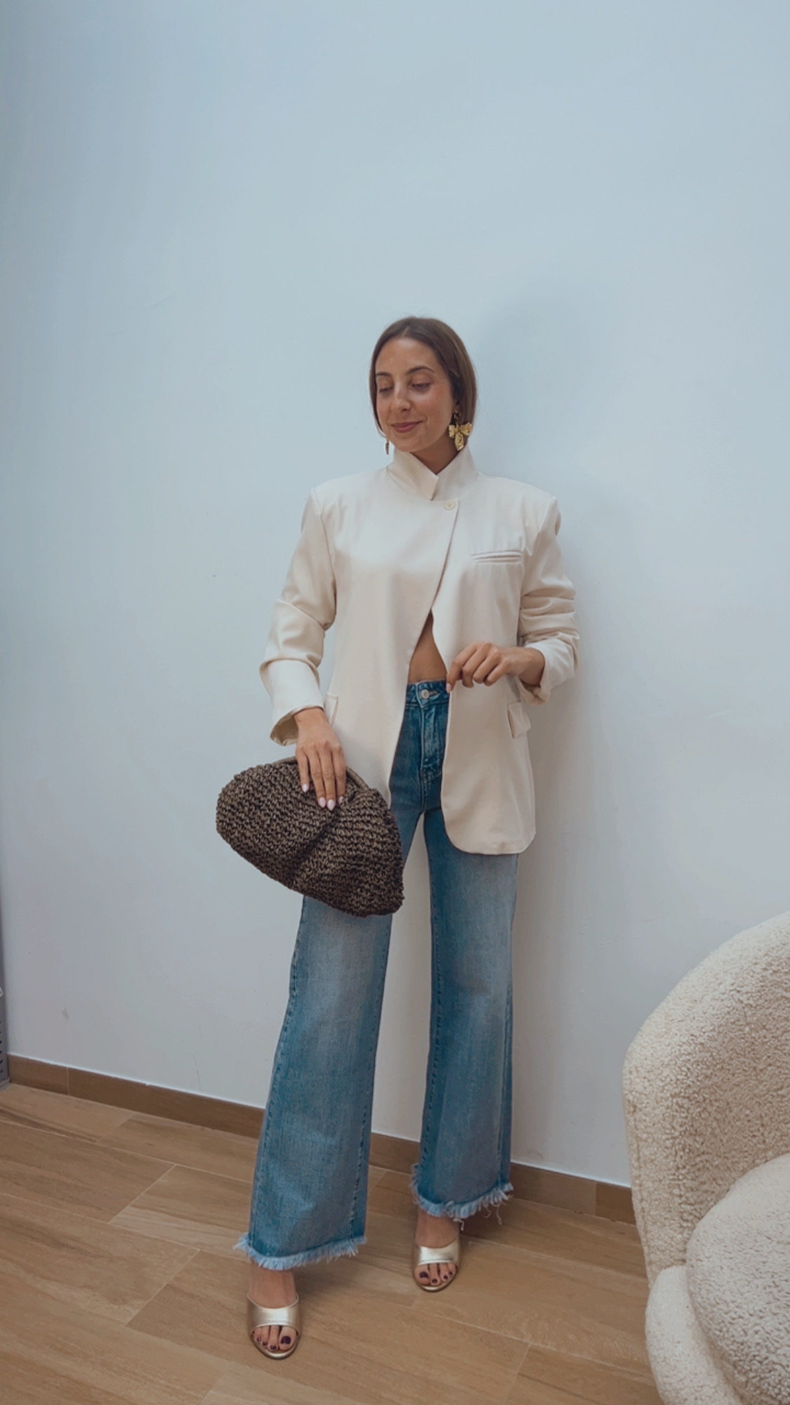 Blazer Cruzada Beige