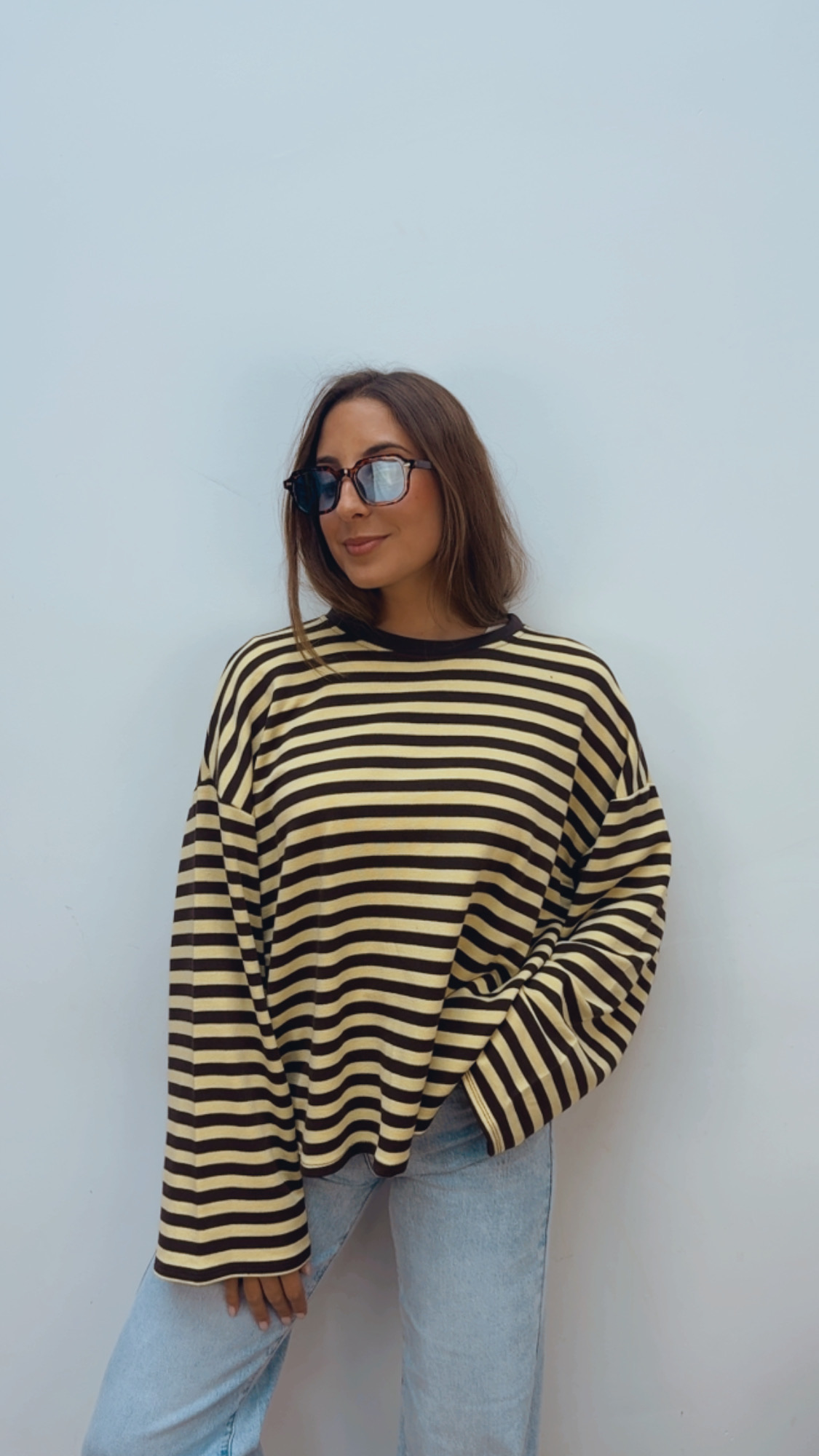 Sudadera Rayas Choco & Amarillo