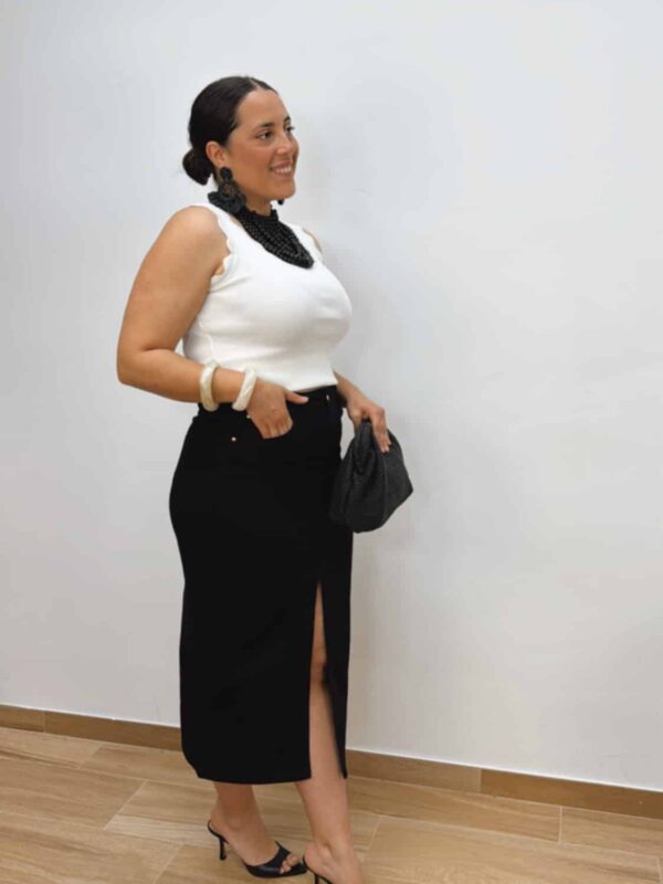 Falda Denim Negra