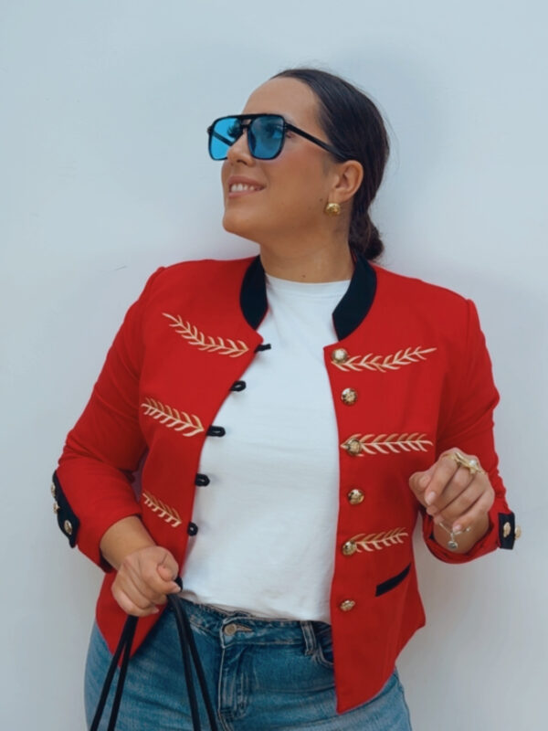 Chaqueta Napoleónica Roja