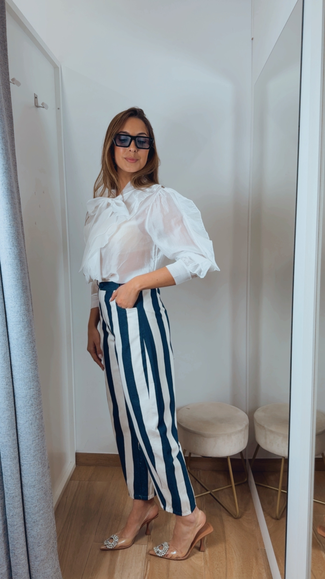 Blusa Lazada Volante Blanca