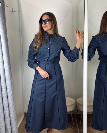 Falda Denim Vivo Negro