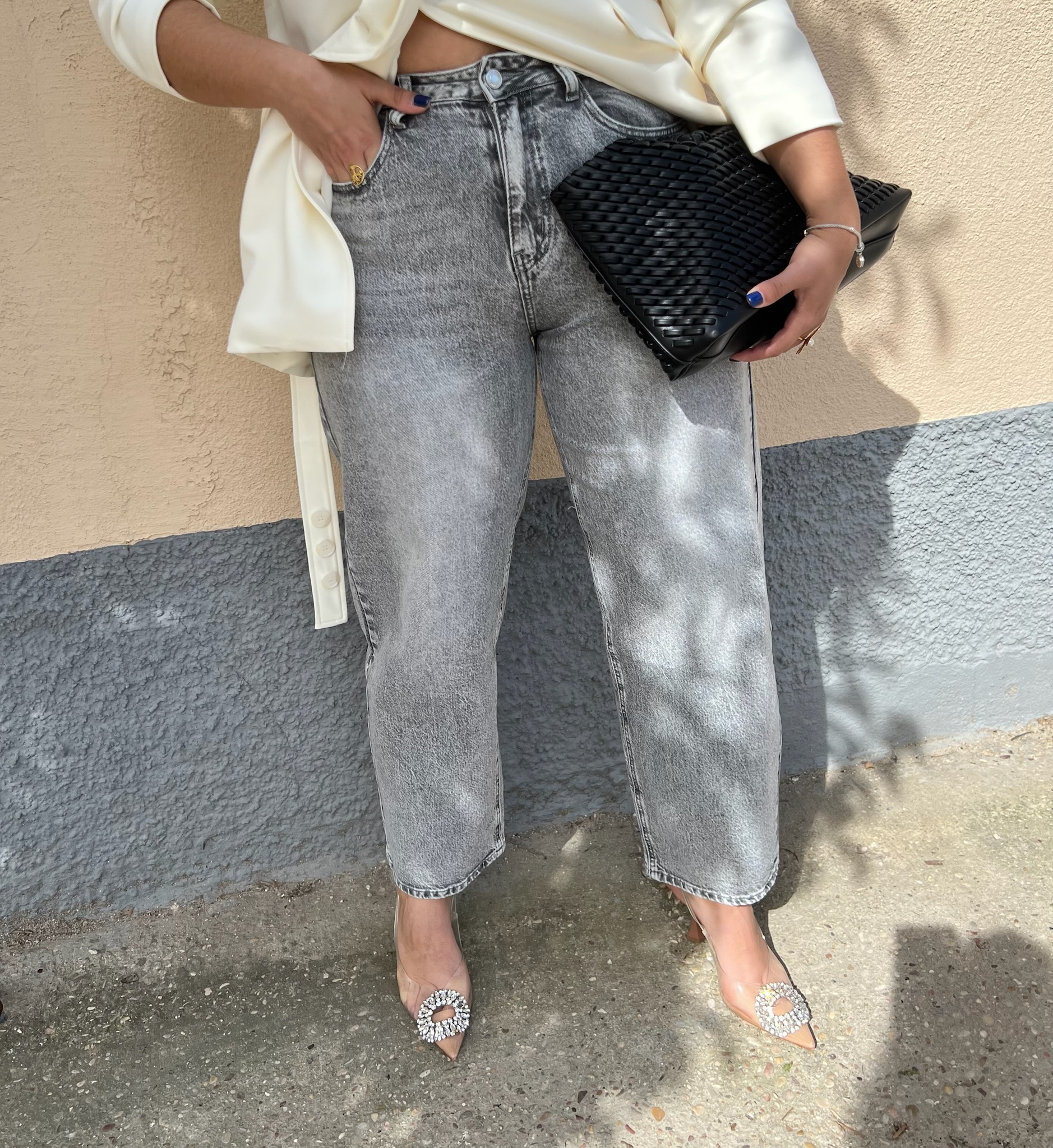 Jeans Ballon Gris