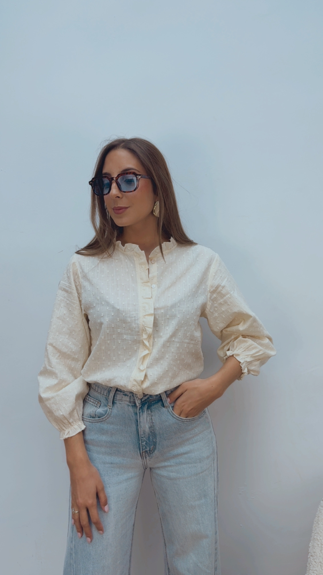Blusa Plumeti Beige