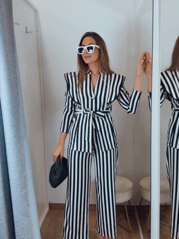 Conjunto Rayas Black & White