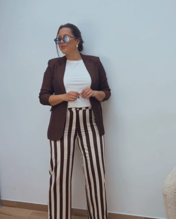 Pantalón Rayas Choco & Crudo