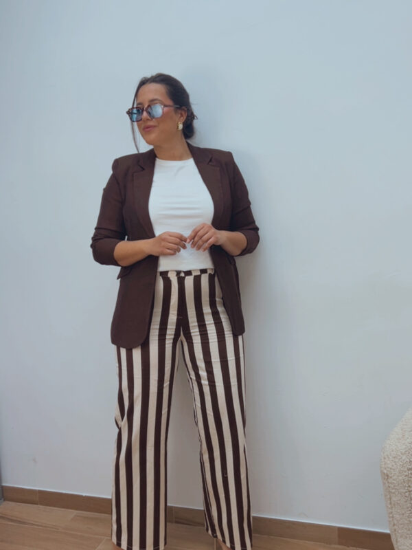 Pantalón Rayas Choco & Crudo