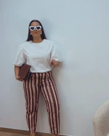 Pantalón Ballon Marrón & Rosa