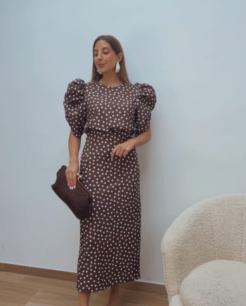 Vestido Topos Chocolate