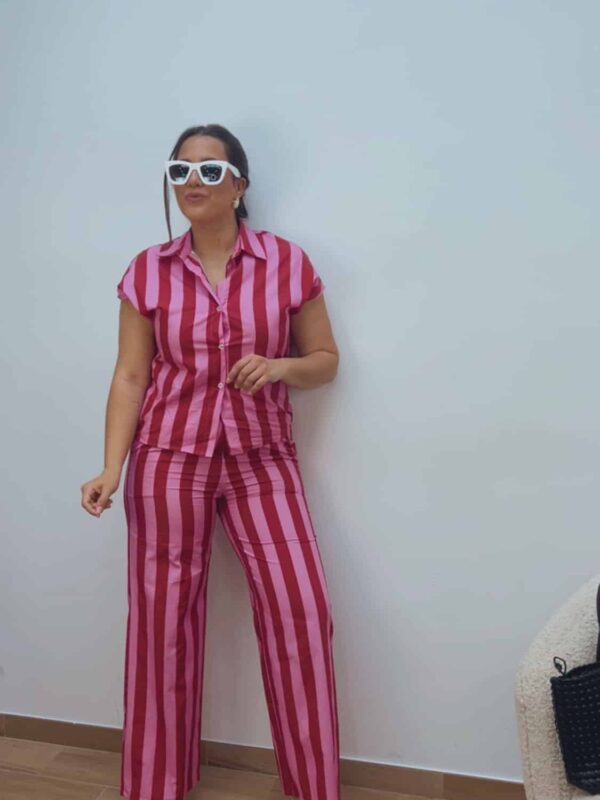 Blusa Raya Burdeos & Rosa