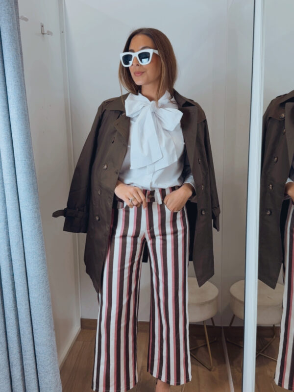 Pantalón Rayas Rosa, Beige & Marrón