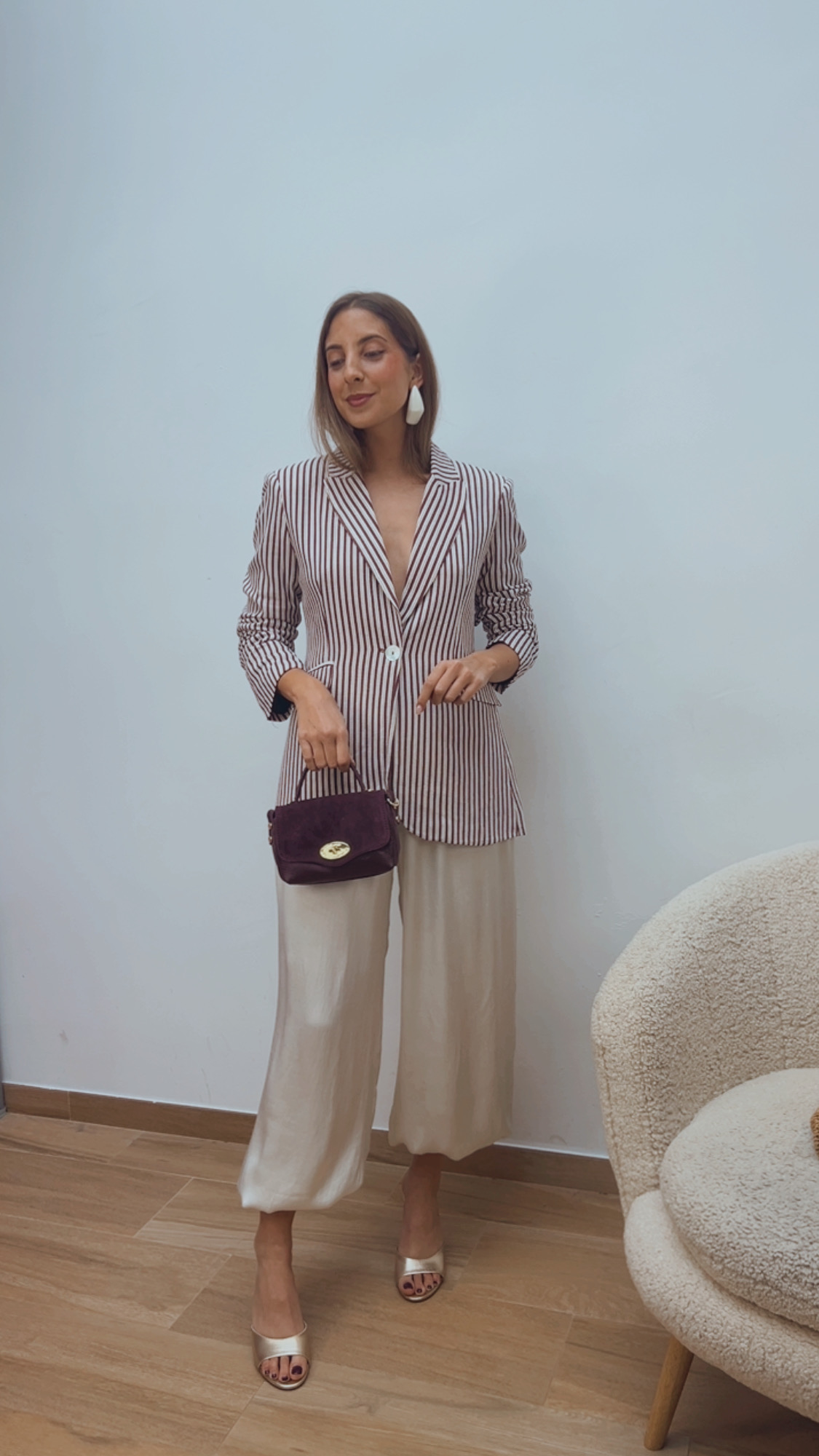 Pantalón Bombacho Beige