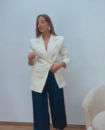 Pantalón Bombacho Marino Satinado