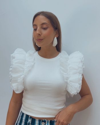 Top Blanco Volantes